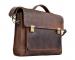 New Men's Vintage Genuine Crazy Horse Leather Travel School Book Bag New